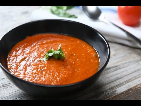 طريقة عمل شوربة الطماطم المشوية