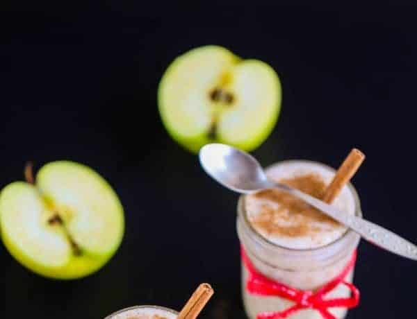 طريقة عمل سموثى التفاح واللوز