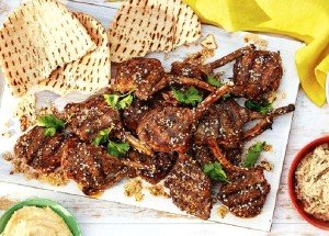 شرائح اللحم بالزعتر